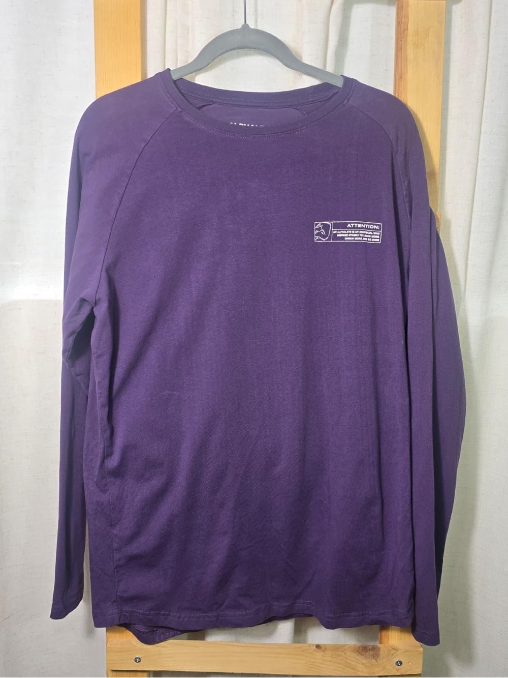 Alphalete Men's Long-Sleeve Crewneck Shirt - Purple